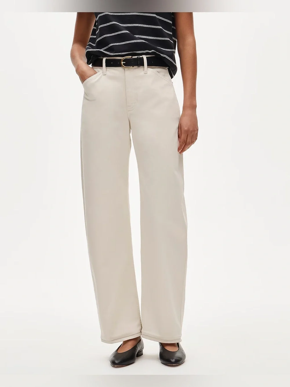 J.Crew Zoe barrel pant in chino in natural